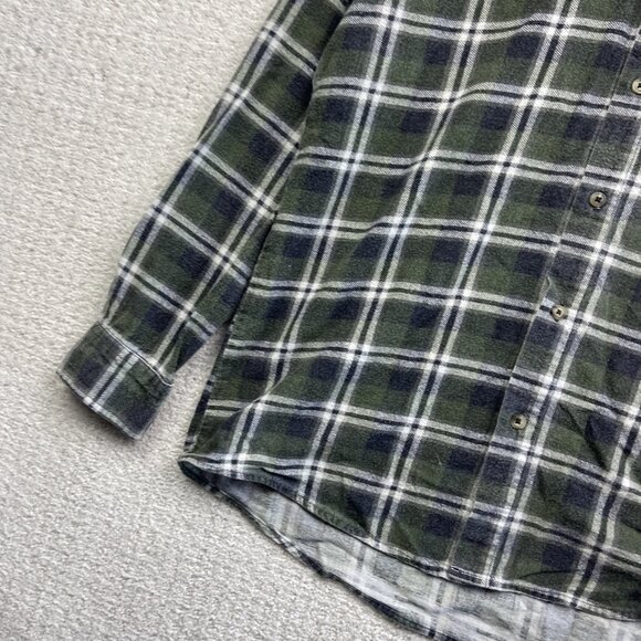 Ranch Gear Flannel Lumberjack Button Shirt Forest Green Western Men Sz M - Picture 3 of 13
